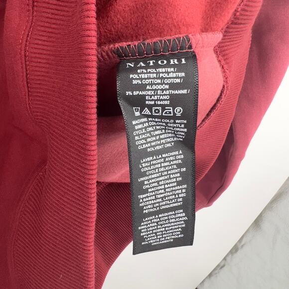 Natori Red Isamu Tonal Pullover Sweater Long Sleeve Men Size L Large New - Picture 5 of 8